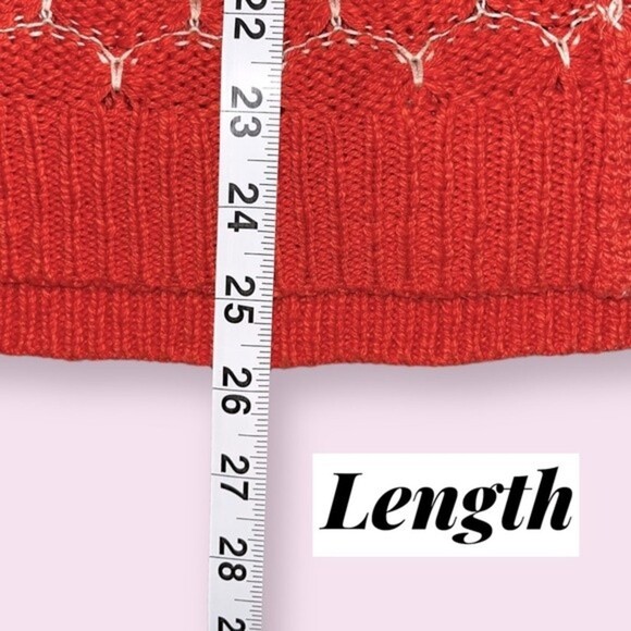 Anthropologie MOTH Crochet Tunic Top Coral Cream Long Sleeve Boho Womens Size XS - Picture 5 of 7